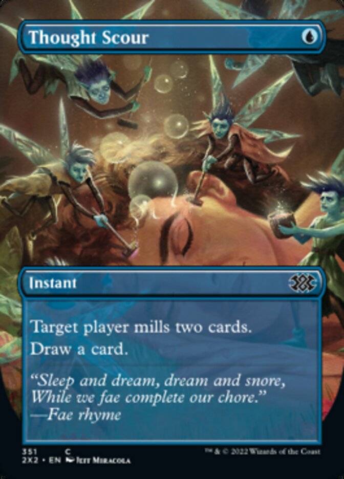 Magic | Thought Scour (Borderless Alternate Art) [Double Masters 2022] | The Nerd Merchant