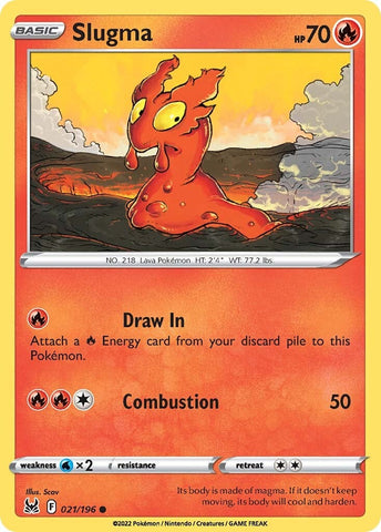 Pokemon | Slugma (021/196) [Sword & Shield: Lost Origin] | The Nerd Merchant