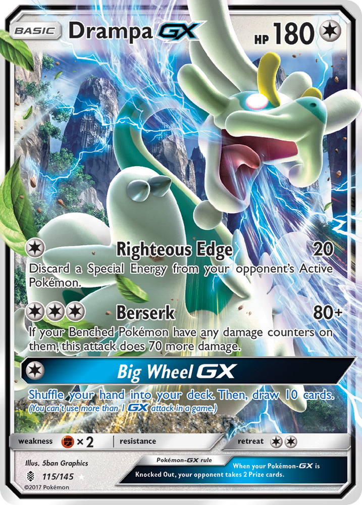 Pokemon | Drampa GX (115/145) [Sun & Moon: Guardians Rising] | The Nerd Merchant