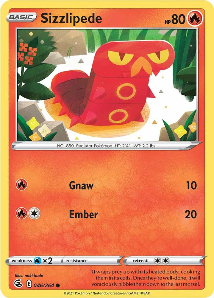 Pokemon | Sizzlipede (046/264) [Sword & Shield: Fusion Strike] | The Nerd Merchant