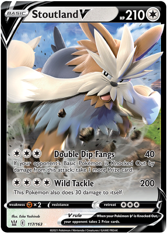 Pokemon | Stoutland V (117/163) [Sword & Shield: Battle Styles] | The Nerd Merchant