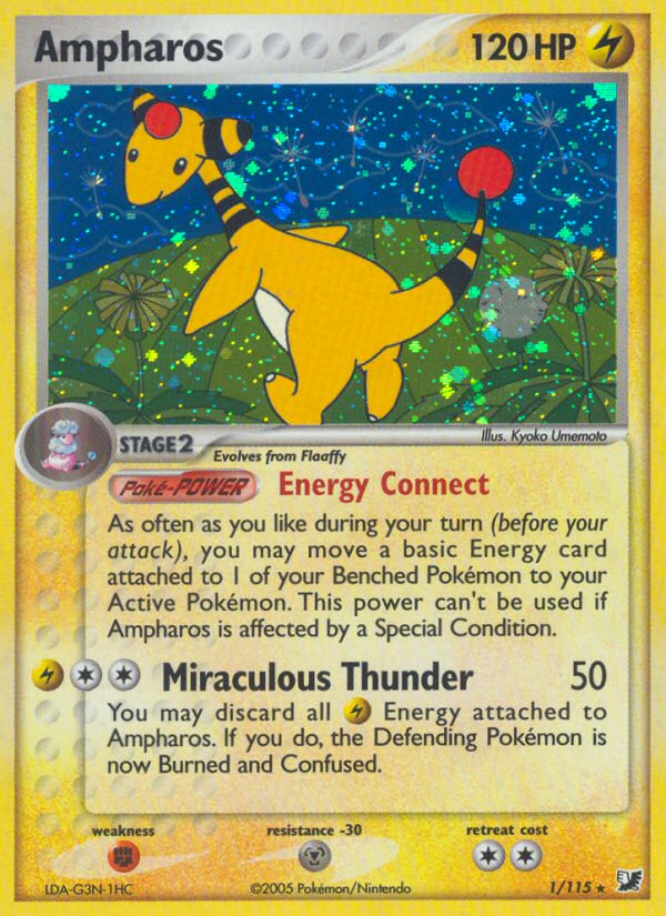 Pokemon | Ampharos (1/115) [EX: Unseen Forces] | The Nerd Merchant