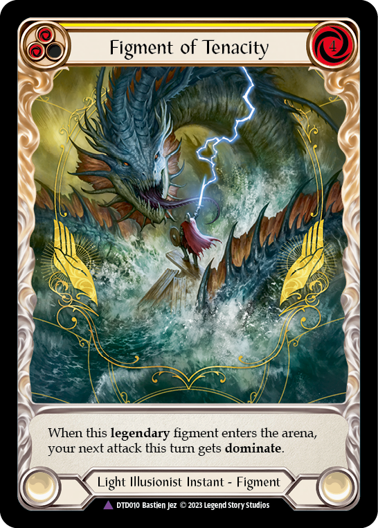 Flesh and Blood TCG | Figment of Tenacity // Metis, Archangel of Tenacity (Marvel) [DTD010] (Dusk Till Dawn)  Cold Foil | The Nerd Merchant