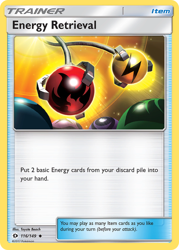 Pokemon | Energy Retrieval (116/149) [Sun & Moon: Base Set] | The Nerd Merchant
