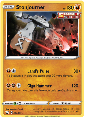 Pokemon | Stonjourner (084/163) [Sword & Shield: Battle Styles] | The Nerd Merchant