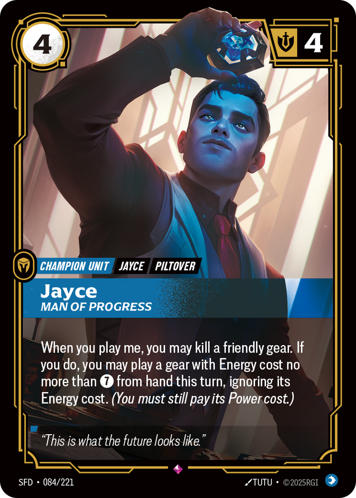 Jayce, Man of Progress (Foil) - Spiritforged #84