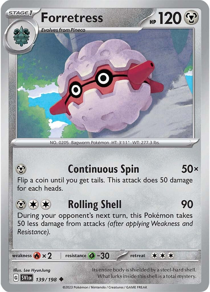 Pokemon | Forretress (139/198) [Scarlet & Violet: Base Set] | The Nerd Merchant