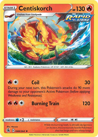 Pokemon | Centiskorch (048/264) [Sword & Shield: Fusion Strike] | The Nerd Merchant