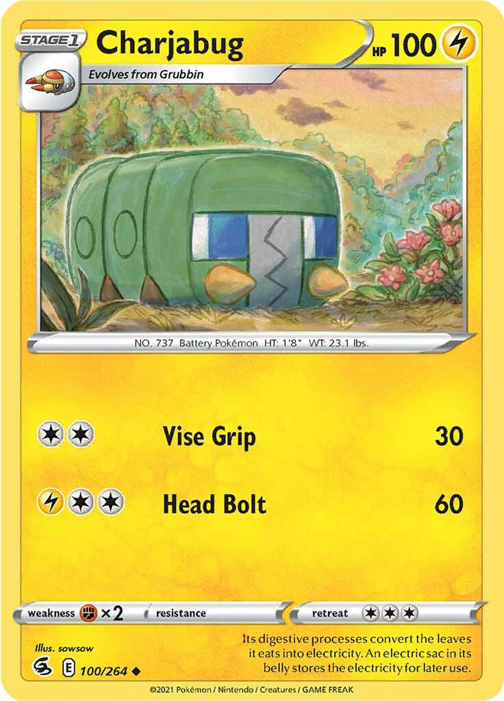 Pokemon | Charjabug (100/264) [Sword & Shield: Fusion Strike] | The Nerd Merchant