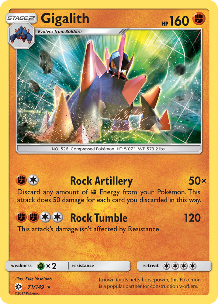 Pokemon | Gigalith (71/149) [Sun & Moon: Base Set] | The Nerd Merchant