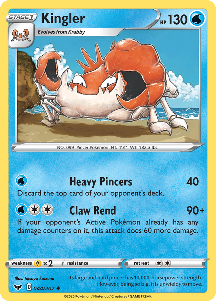 Pokemon | Kingler (044/202) [Sword & Shield: Base Set] | The Nerd Merchant