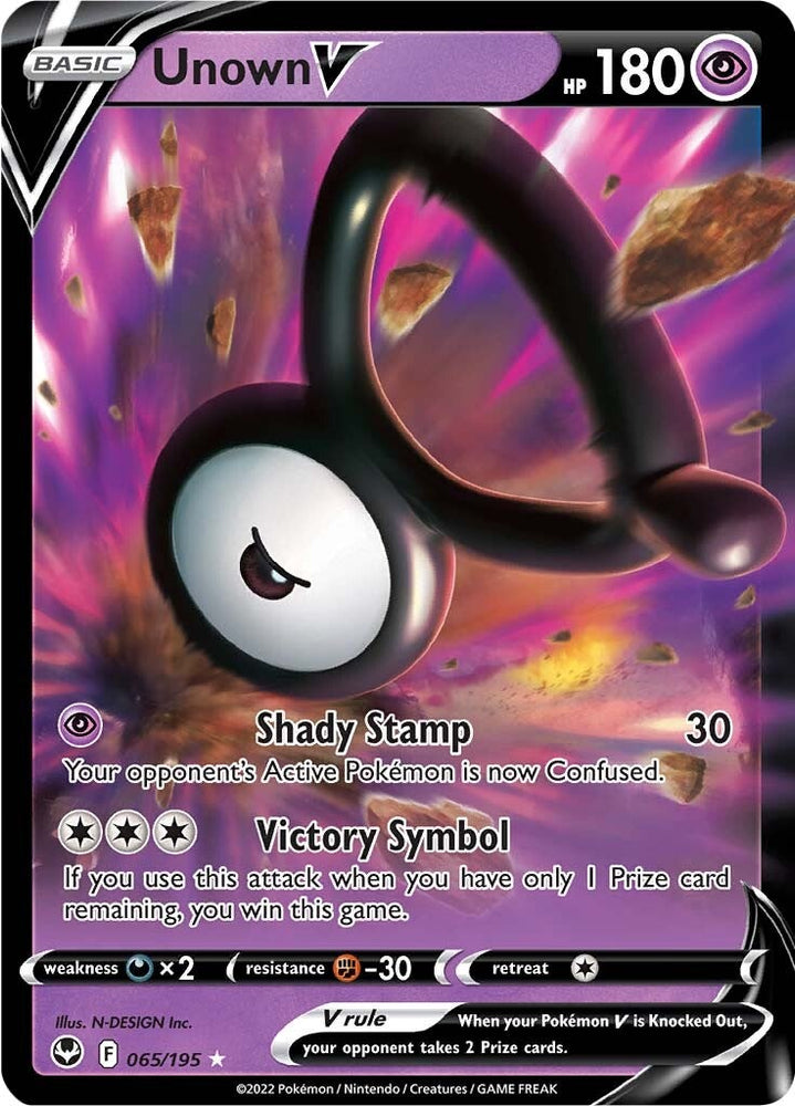 Pokemon | Unown V (065/195) [Sword & Shield: Silver Tempest] | The Nerd Merchant