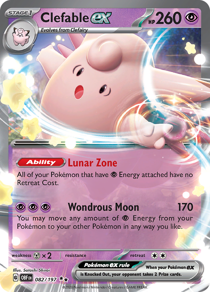 Pokemon | Clefable ex (082/197) [Scarlet & Violet: Obsidian Flames] | The Nerd Merchant