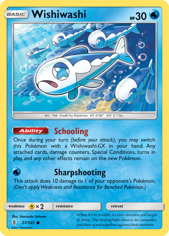 Pokemon | Wishiwashi (37/145) [Sun & Moon: Guardians Rising] | The Nerd Merchant