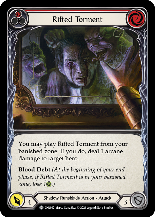 Flesh and Blood TCG | Rifted Torment (Red) [CHN012] (Monarch Chane Blitz Deck) | The Nerd Merchant