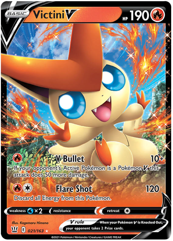 Pokemon | Victini V (021/163) [Sword & Shield: Battle Styles] | The Nerd Merchant