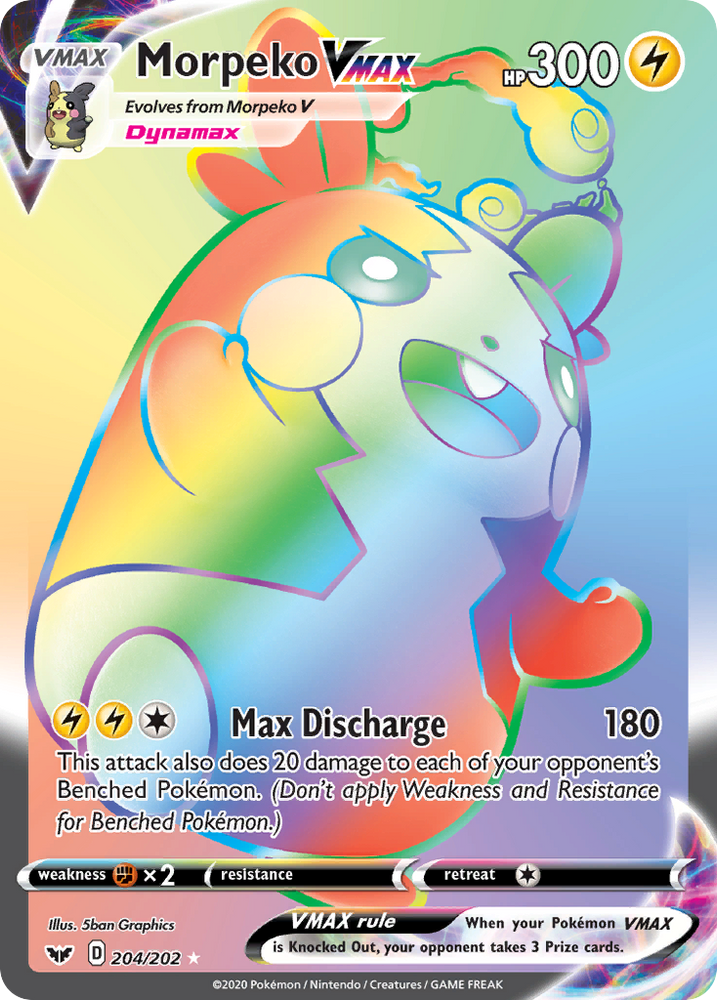 Pokemon | Morpeko VMAX (204/202) [Sword & Shield: Base Set] | The Nerd Merchant