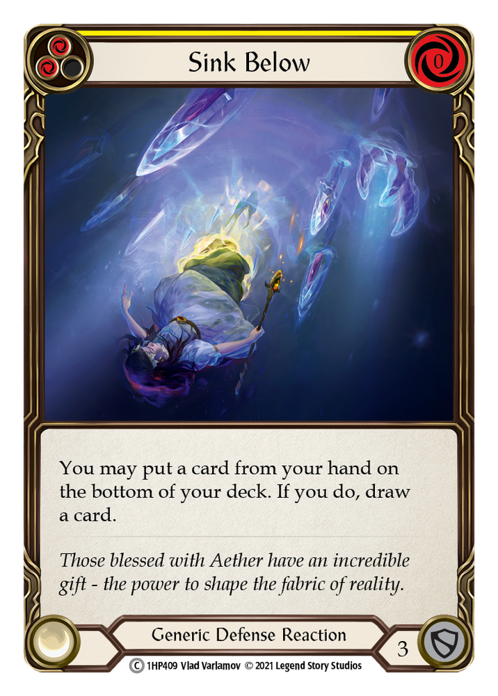 Flesh and Blood TCG | Sink Below (Yellow) [1HP409] (History Pack 1) | The Nerd Merchant