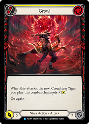 Flesh and Blood TCG | Growl (Yellow) [TCC094] (Round the Table: TCC x LSS) | The Nerd Merchant