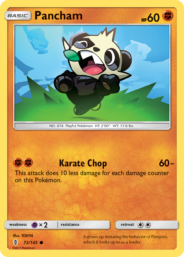 Pokemon | Pancham (72/145) [Sun & Moon: Guardians Rising] | The Nerd Merchant