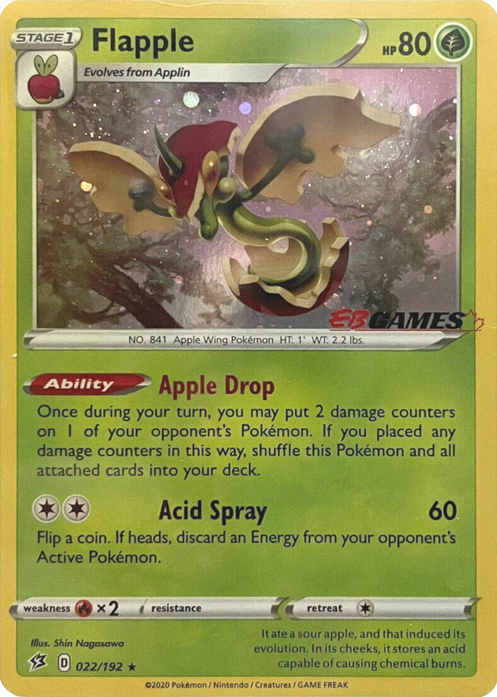 Pokemon | Flapple (022/192) (EB Games Exclusive) [Sword & Shield: Rebel Clash] | The Nerd Merchant