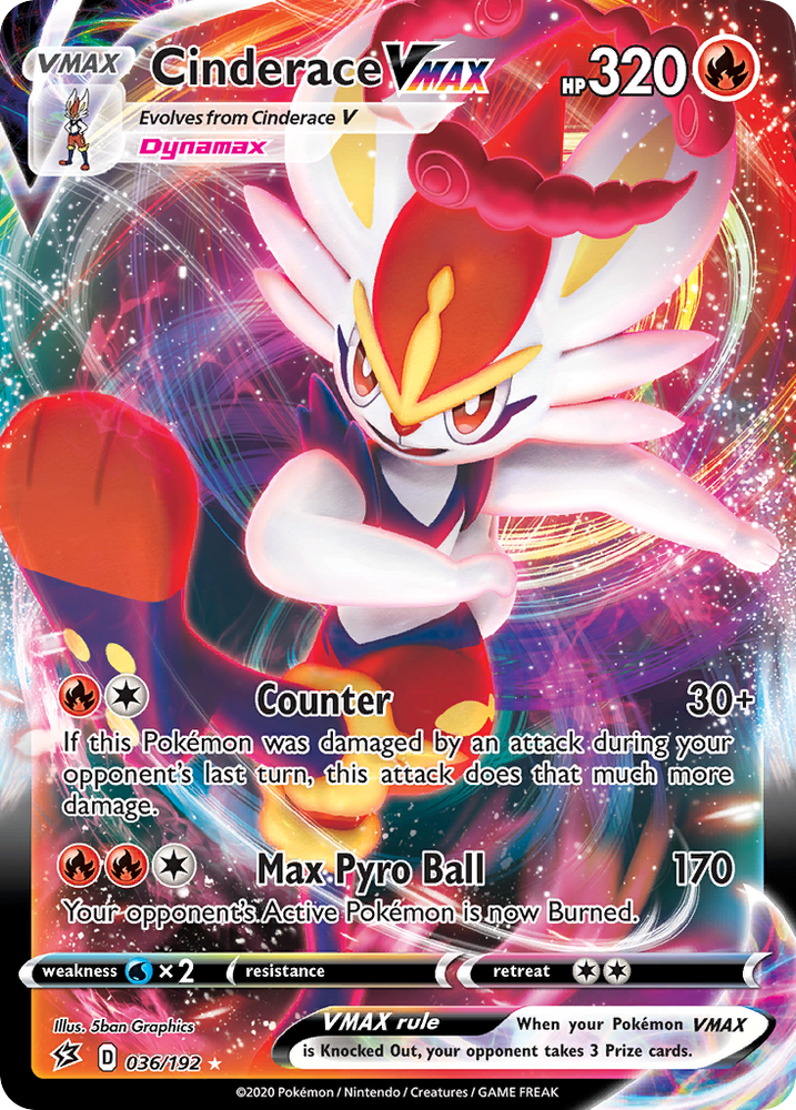 Pokemon | Cinderace VMAX (036/192) [Sword & Shield: Rebel Clash] | The Nerd Merchant