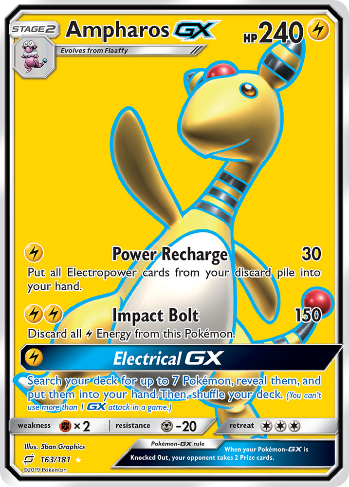 Pokemon | Ampharos GX (163/181) [Sun & Moon: Team Up] | The Nerd Merchant