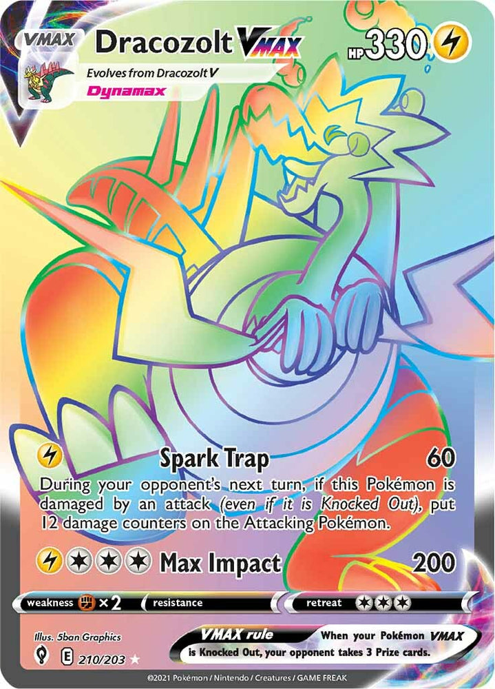 Pokemon | Dracozolt VMAX (210/203) [Sword & Shield: Evolving Skies] | The Nerd Merchant