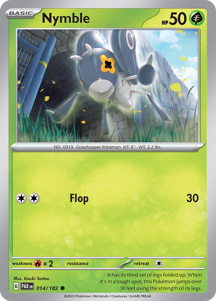 Pokemon | Nymble (014/182) [Scarlet & Violet: Paradox Rift] | The Nerd Merchant