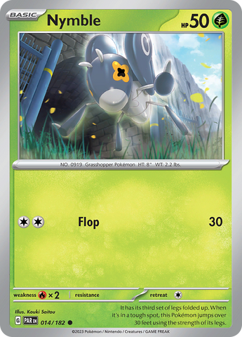 Pokemon | Nymble (014/182) [Scarlet & Violet: Paradox Rift] | The Nerd Merchant