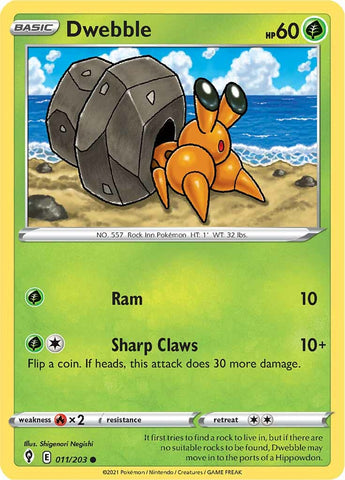Pokemon | Dwebble (011/203) [Sword & Shield: Evolving Skies] | The Nerd Merchant