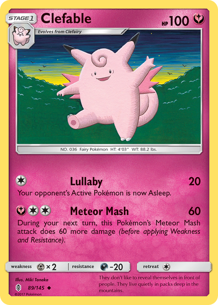 Pokemon | Clefable (89/145) [Sun & Moon: Guardians Rising] | The Nerd Merchant