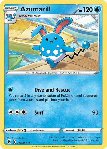 Pokemon | Azumarill (059/264) [Sword & Shield: Fusion Strike] | The Nerd Merchant