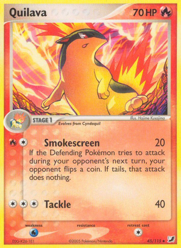 Pokemon | Quilava (45/115) [EX: Unseen Forces] | The Nerd Merchant