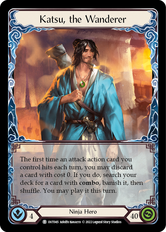 Flesh and Blood TCG | Katsu, the Wanderer // Ponder [OUT045 // OUT237] (Outsiders) | The Nerd Merchant