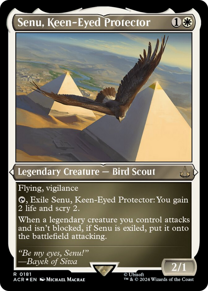 Magic | Senu, Keen-Eyed Protector (Foil Etched) [Assassin's Creed] | The Nerd Merchant