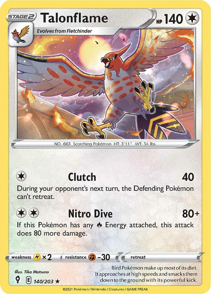 Pokemon | Talonflame (140/203) [Sword & Shield: Evolving Skies] | The Nerd Merchant