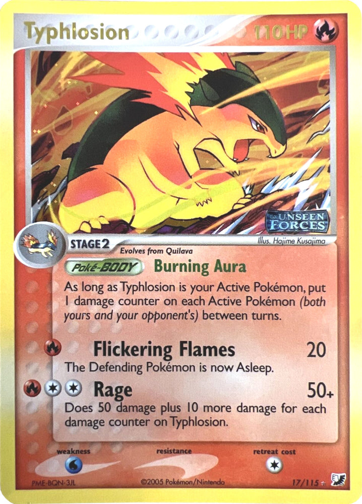 Pokemon | Typhlosion (17/115) (Stamped) [EX: Unseen Forces] | The Nerd Merchant