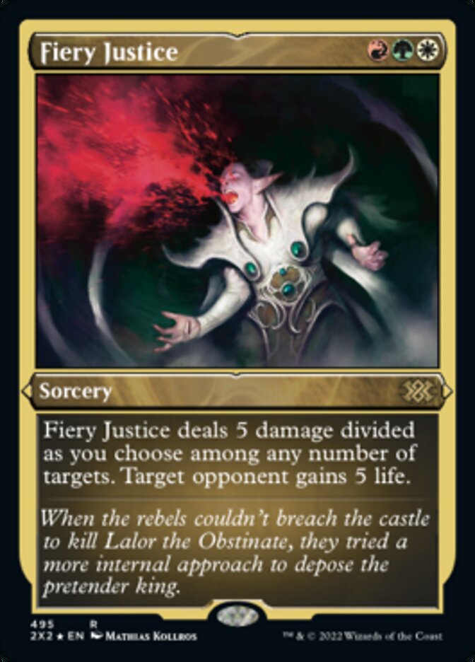 Magic | Fiery Justice (Foil Etched) [Double Masters 2022] | The Nerd Merchant