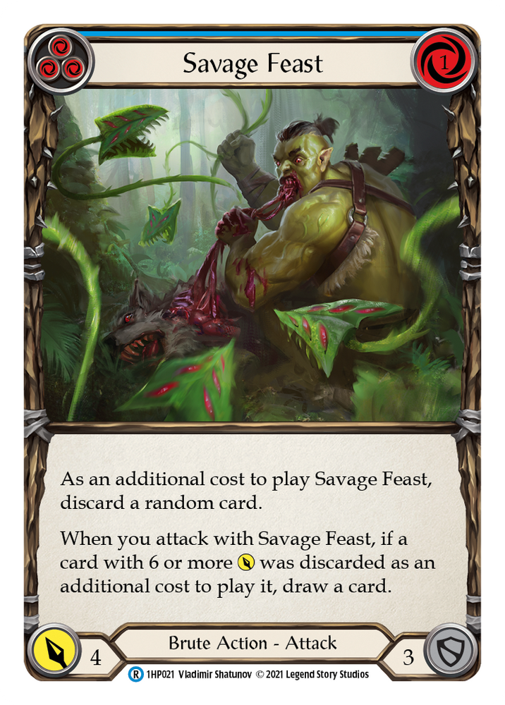 Flesh and Blood TCG | Savage Feast (Blue) [1HP021] (History Pack 1) | The Nerd Merchant