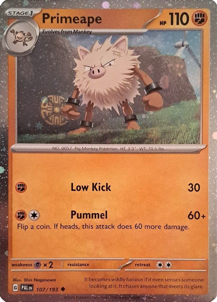 Pokemon | Primeape (107/193) (Cosmos Holo) [Scarlet & Violet: Paldea Evolved] | The Nerd Merchant