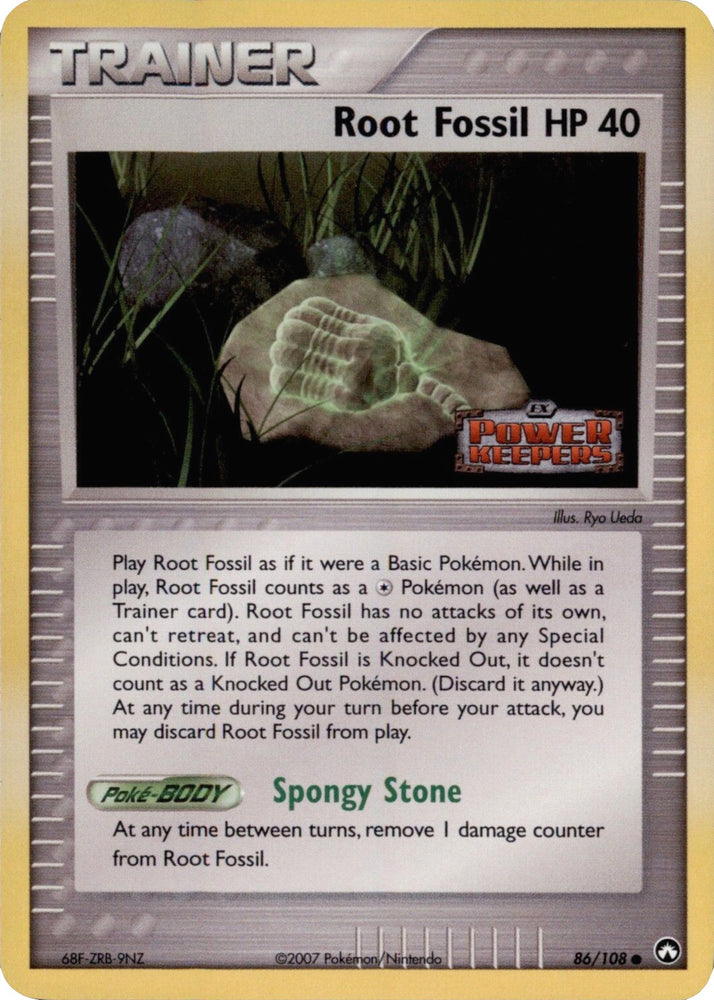Pokemon | Root Fossil (86/108) (Stamped) [EX: Power Keepers] | The Nerd Merchant