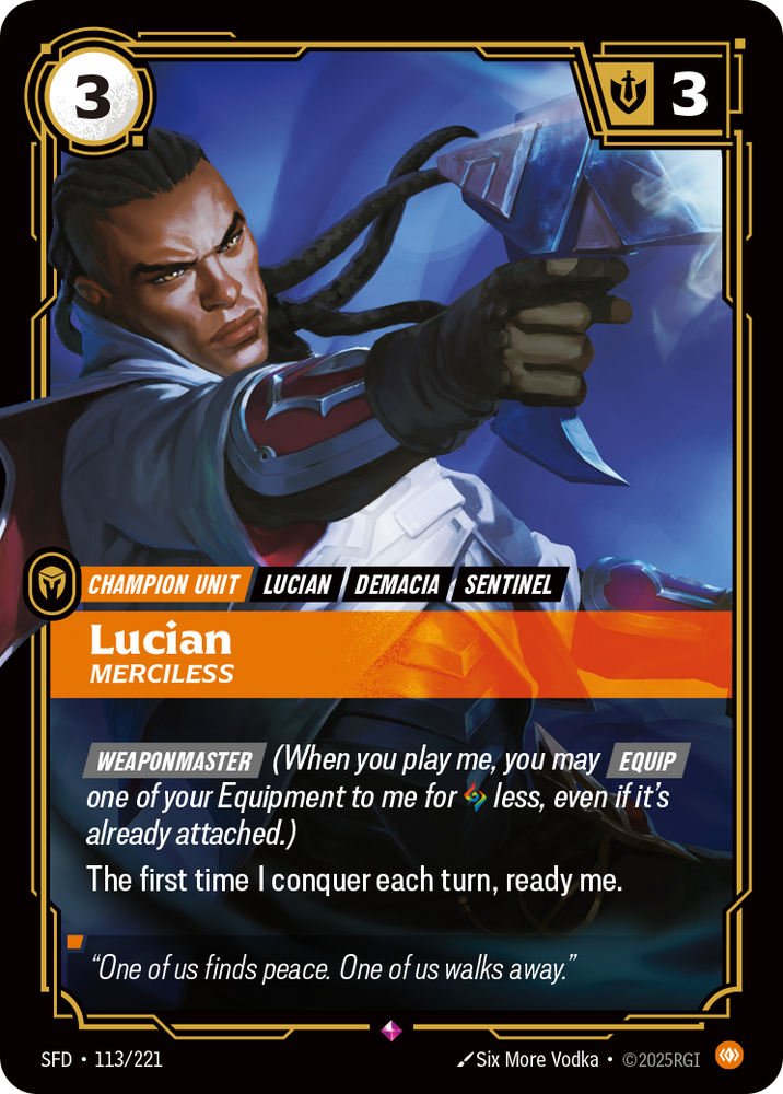 Lucian, Merciless (Foil) - Spiritforged #113