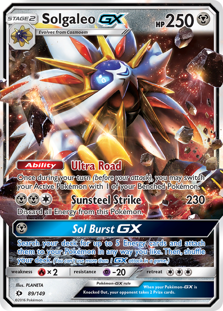 Pokemon | Solgaleo GX (89/149) [Sun & Moon: Base Set] | The Nerd Merchant