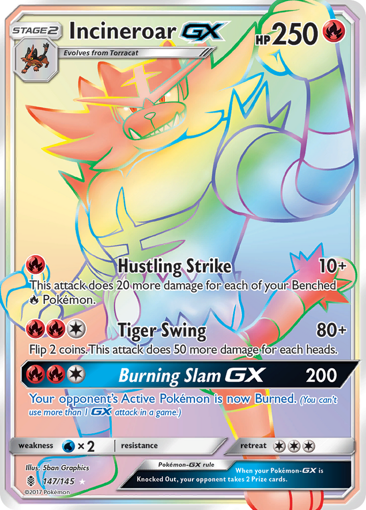 Pokemon | Incineroar GX (147/145) [Sun & Moon: Guardians Rising] | The Nerd Merchant