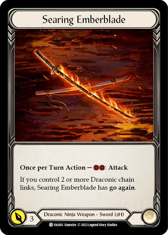 Flesh and Blood TCG | Searing Emberblade [FAI002] (Uprising Fai Blitz Deck) | The Nerd Merchant