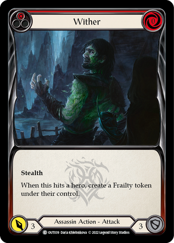 Flesh and Blood TCG | Wither (Red) [OUT039] (Outsiders) | The Nerd Merchant
