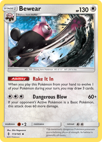 Pokemon | Bewear (113/145) [Sun & Moon: Guardians Rising] | The Nerd Merchant