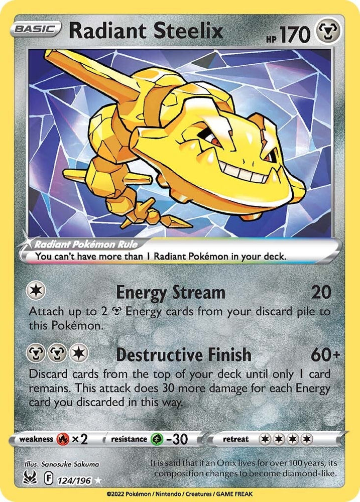 Pokemon | Radiant Steelix (124/196) [Sword & Shield: Lost Origin] | The Nerd Merchant