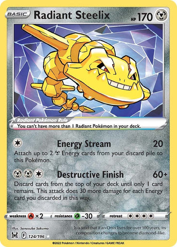 Pokemon | Radiant Steelix (124/196) [Sword & Shield: Lost Origin] | The Nerd Merchant